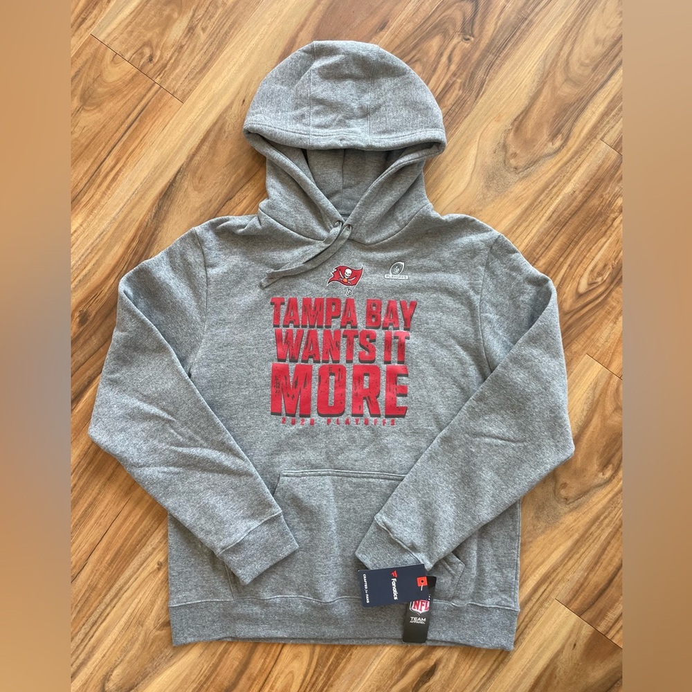 NWT Tampa Bay Buccaneers 2020 2021 Playoffs Fanatics Hoodie Tom Brady Super Bowl